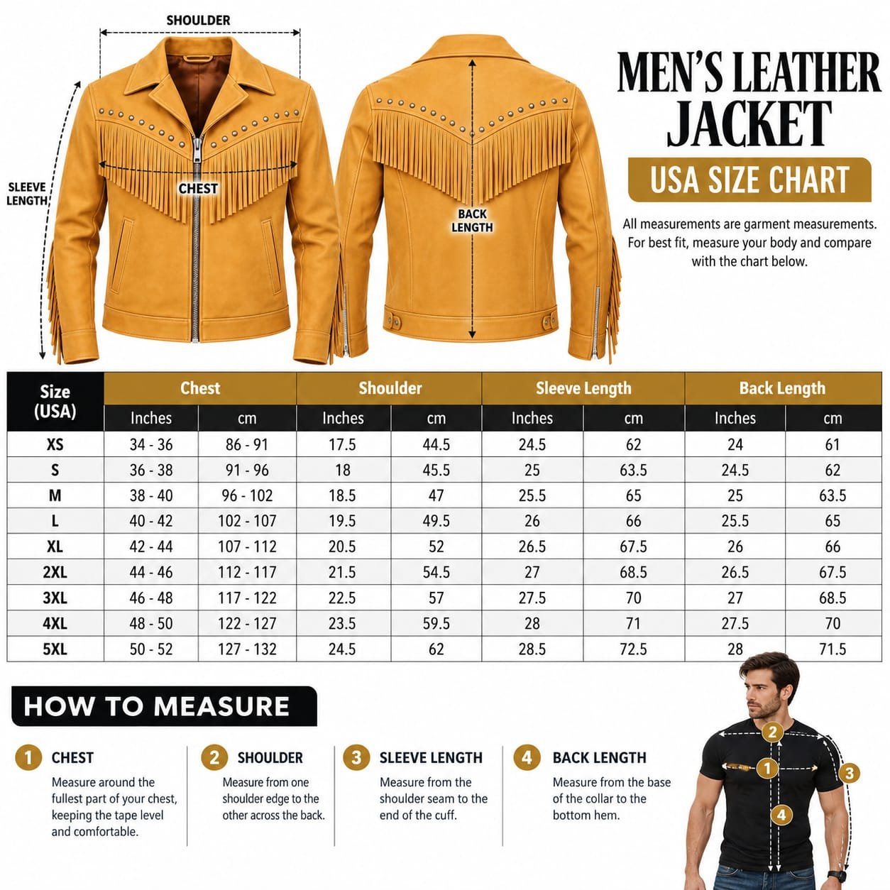 Men’s Tan Fringe Leather Western Jacket, Cowboy Suede Jacket, Western Style Outerwear - Image 7