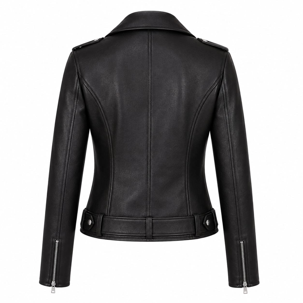Trendy Women's Leather Moto Jacket - Image 4