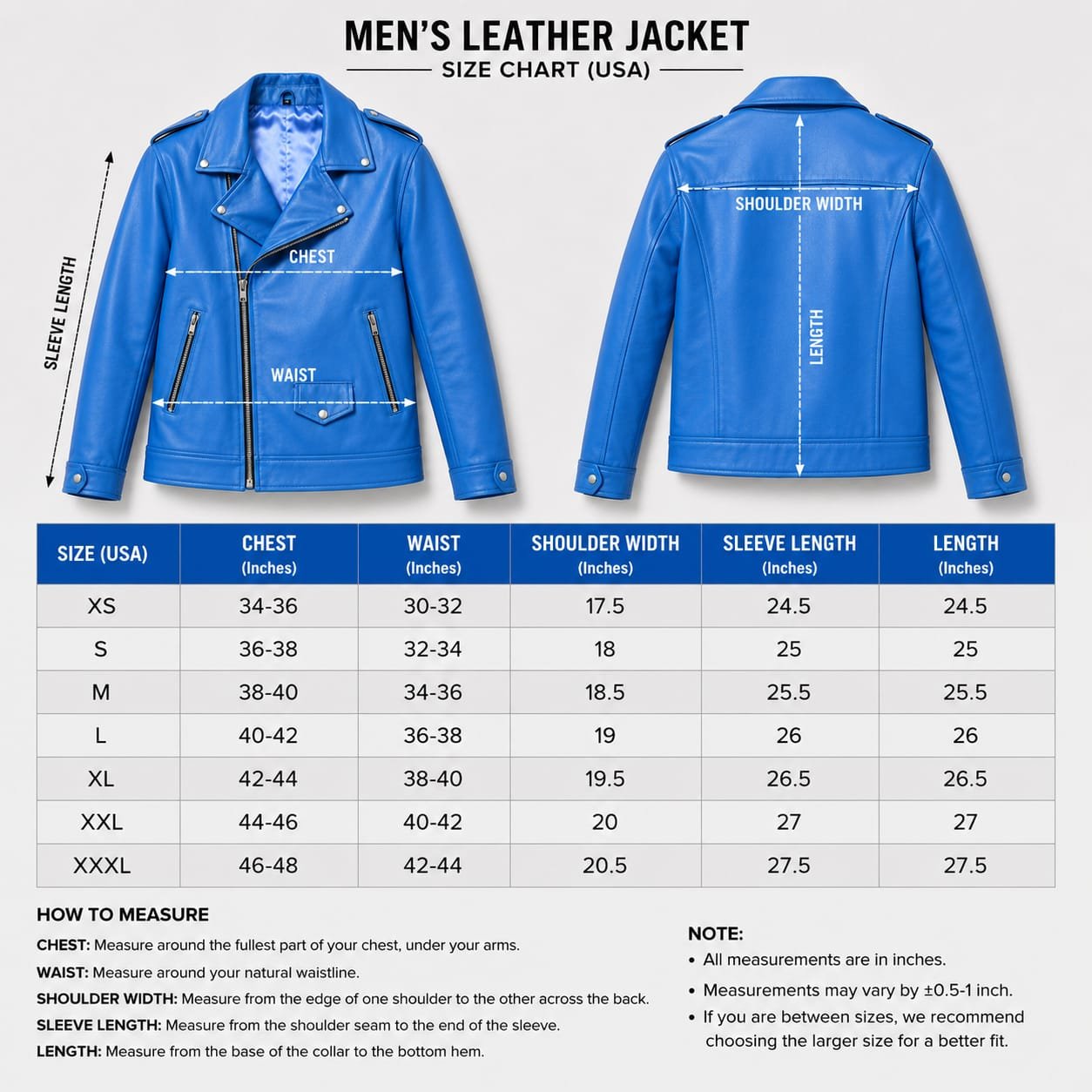 Blue Leather Biker Jacket for Men & Women | Zentro Leather - Image 4