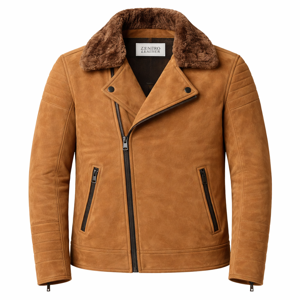 Brown Shearling Leather Jacket