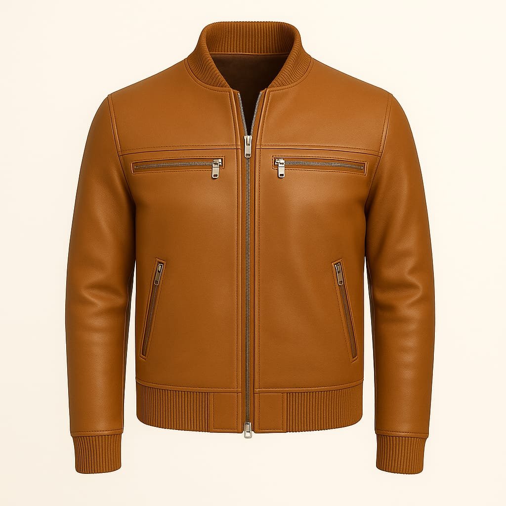 browm leather jacket in tennessee