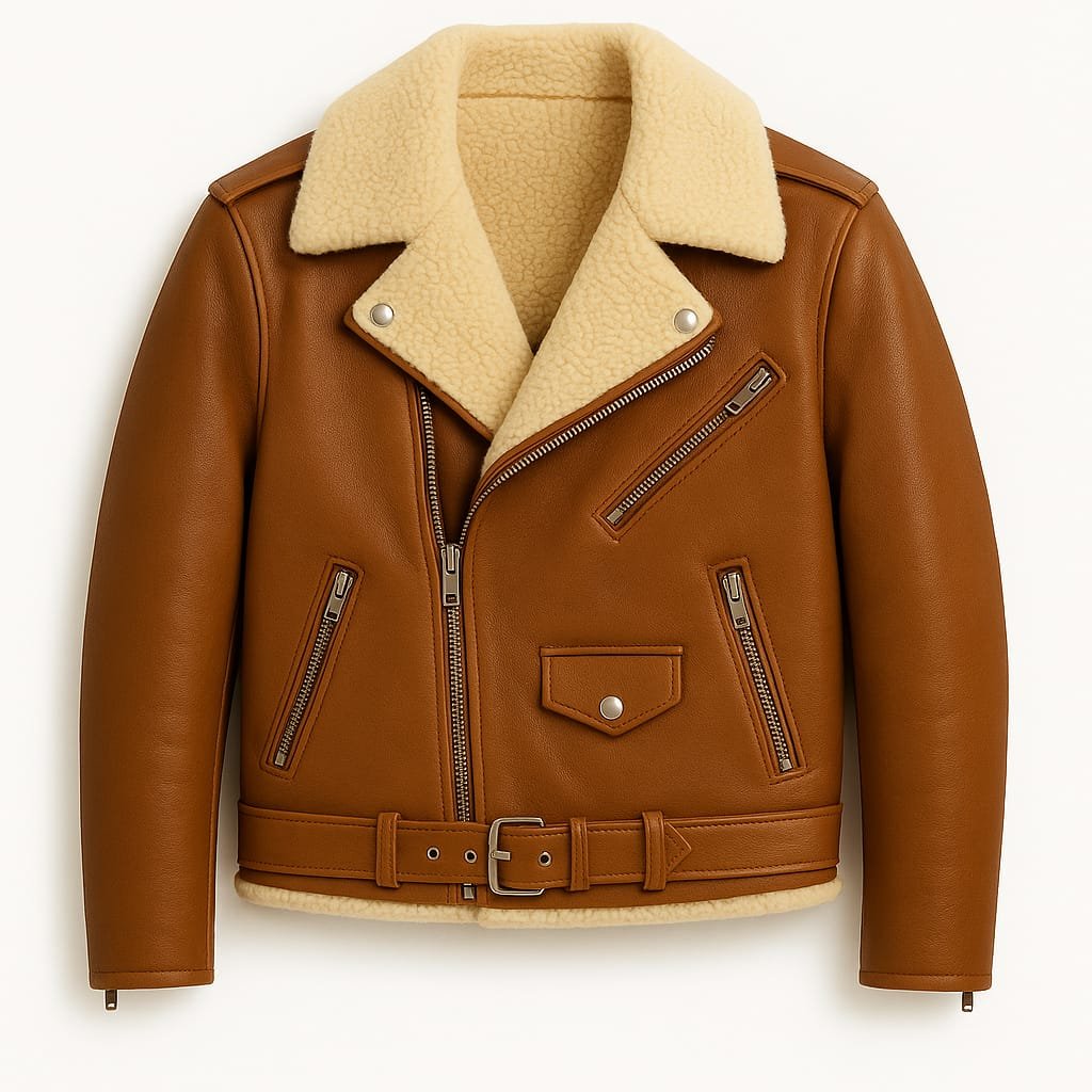 Women Leather Fur Jacket