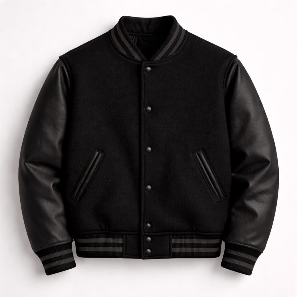 black varsity jacket Boston
