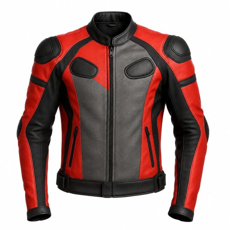men red motorbike jacket