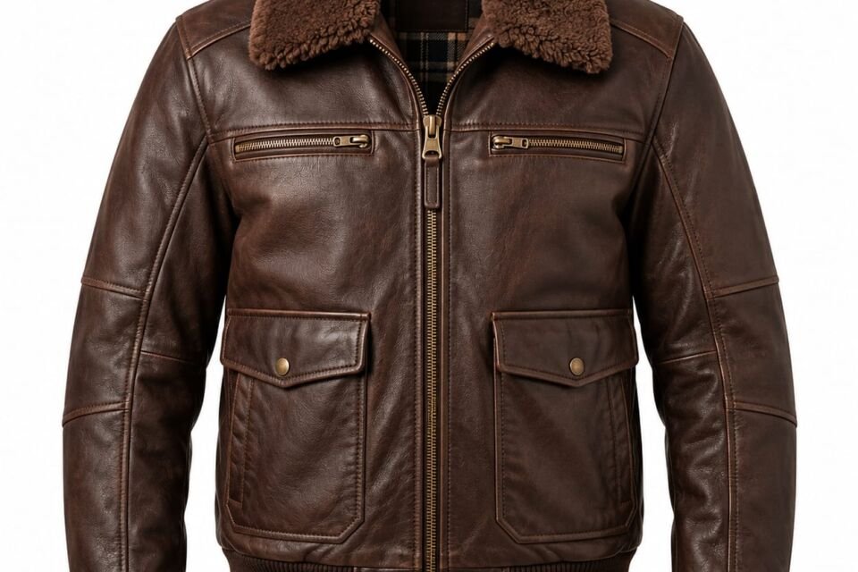 bomber leather jacket