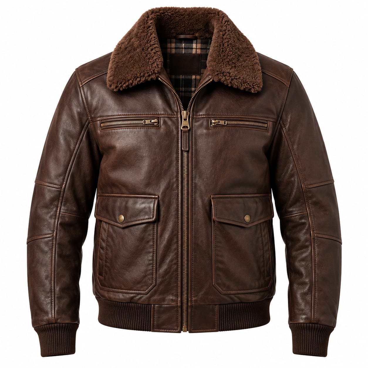 bomber leather jacket